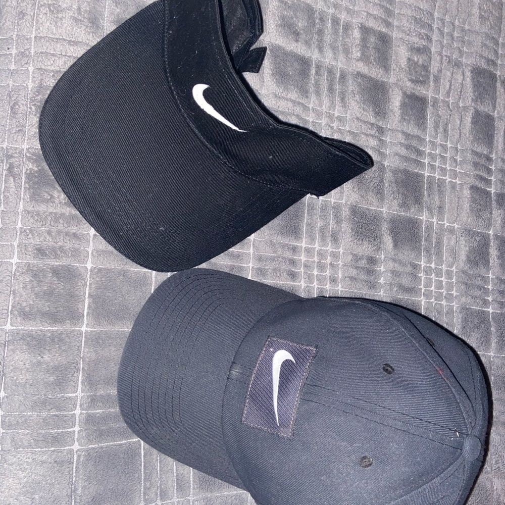 Nike Black and Dark Blue Cap and visor